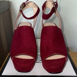 Nine West Women's Red Platform Sandals